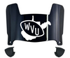 West Virginia Mountaineers Mini Football Helmet Visor Shield w/ Clips - PICK VISOR & LOGO COLOR