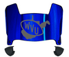 West Virginia Mountaineers Mini Football Helmet Visor Shield w/ Clips - PICK VISOR & LOGO COLOR