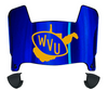 West Virginia Mountaineers Mini Football Helmet Visor Shield w/ Clips - PICK VISOR & LOGO COLOR