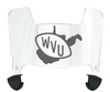 West Virginia Mountaineers Mini Football Helmet Visor Shield w/ Clips - PICK VISOR & LOGO COLOR