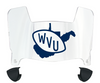 West Virginia Mountaineers Mini Football Helmet Visor Shield w/ Clips - PICK VISOR & LOGO COLOR