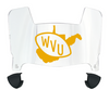West Virginia Mountaineers Mini Football Helmet Visor Shield w/ Clips - PICK VISOR & LOGO COLOR