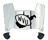 West Virginia Mountaineers Mini Football Helmet Visor Shield w/ Clips - PICK VISOR & LOGO COLOR