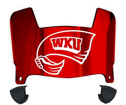 Western Kentucky Hilltoppers Mini Football Helmet Visor Shield w/ Clips - PICK VISOR & LOGO COLOR