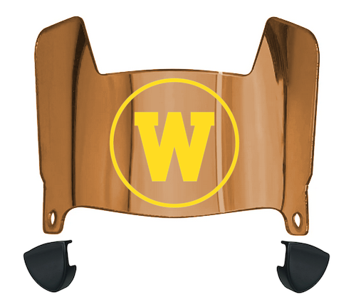 Western Michigan Broncos Mini Football Helmet Visor Shield w/ Clips - PICK VISOR & LOGO COLOR