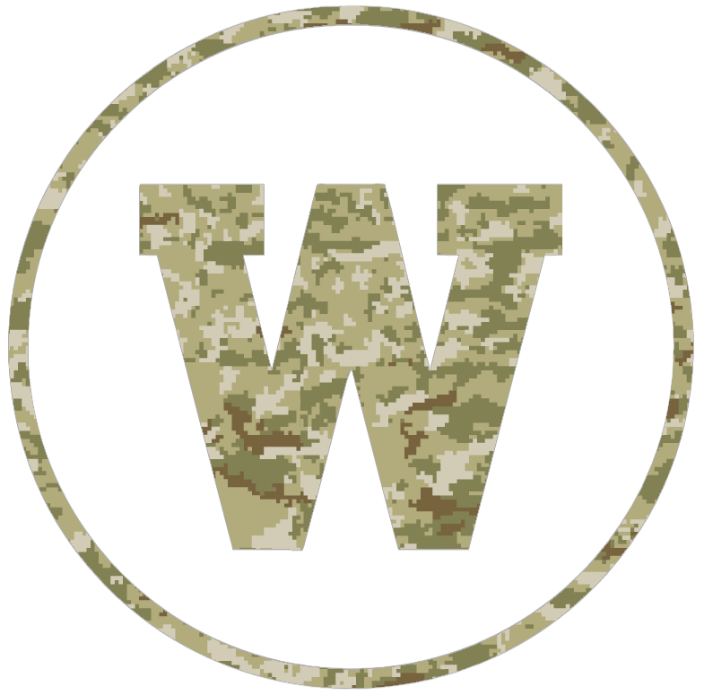 Western Michigan Broncos Team Logo Salute to Service Camouflage Camo Vinyl Decal PICK SIZE