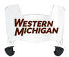 Western Michigan Broncos Mini Football Helmet Visor Shield w/ Clips - PICK VISOR & LOGO COLOR