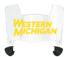 Western Michigan Broncos Mini Football Helmet Visor Shield w/ Clips - PICK VISOR & LOGO COLOR