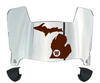 Western Michigan Broncos Mini Football Helmet Visor Shield w/ Clips - PICK VISOR & LOGO COLOR