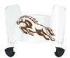 Western Michigan Broncos Mini Football Helmet Visor Shield w/ Clips - PICK VISOR & LOGO COLOR