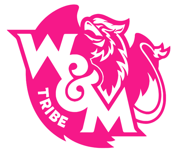William and Mary Tribe Hot Pink Team Logo Premium DieCut Vinyl Decal PICK SIZE