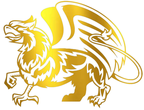 William and Mary Tribe GOLD CHROME MIRROR Mascot Logo Premium DieCut Vinyl Decal PICK SIZE