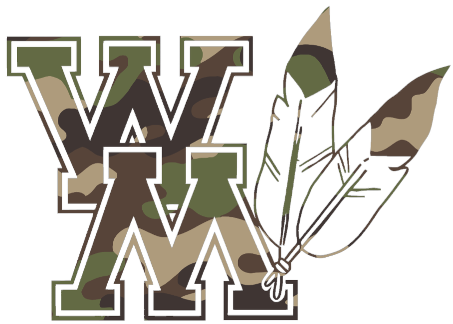 William and Mary Tribe Woodland Camo Camouflage Retro Throwback Logo Premium DieCut Vinyl Decal PICK SIZE