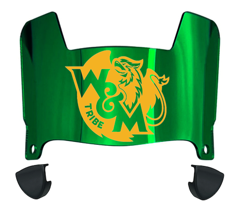 William & Mary Tribe Mini Football Helmet Visor Shield w/ Clips - PICK VISOR & LOGO COLOR