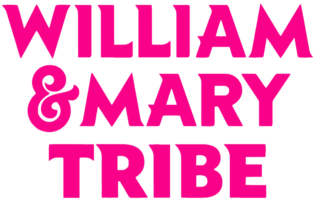 William and Mary Tribe Hot Pink Team Name Logo Premium DieCut Vinyl Decal PICK SIZE
