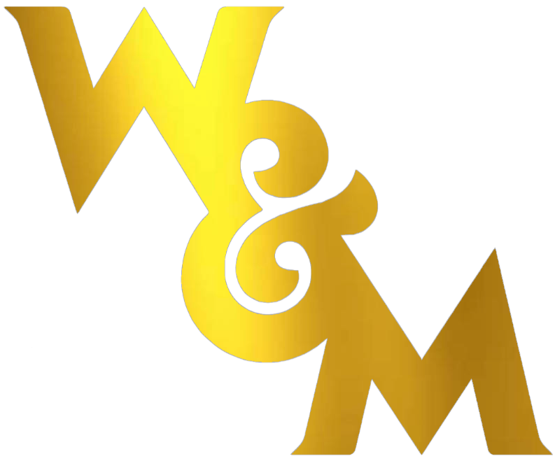 William and Mary Tribe GOLD CHROME MIRROR W&M Logo Premium DieCut Vinyl Decal PICK SIZE