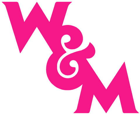 William and Mary Tribe Hot Pink W&M Logo Premium DieCut Vinyl Decal PICK SIZE