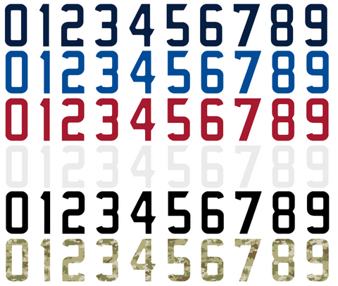 Winnipeg Jets Helmet Jersey Style Vinyl Number Decal Sheet Set of 50 #0-9 - Pick Color & Size