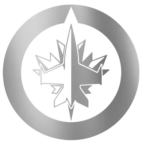 Winnipeg Jets SILVER CHROME MIRROR Team Logo Premium DieCut Vinyl Decal PICK SIZE