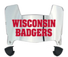 Wisconsin Badgers Mini Football Helmet Visor Shield w/ Clips - PICK VISOR & LOGO COLOR
