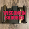 Wisconsin Badgers Full Size Football Helmet Visor Shield w/ Clips - PICK VISOR & LOGO COLOR