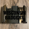 Wisconsin Badgers Full Size Football Helmet Visor Shield w/ Clips - PICK VISOR & LOGO COLOR