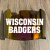 Wisconsin Badgers Full Size Football Helmet Visor Shield w/ Clips - PICK VISOR & LOGO COLOR