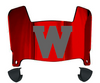Wisconsin Badgers Mini Football Helmet Visor Shield w/ Clips - PICK VISOR & LOGO COLOR