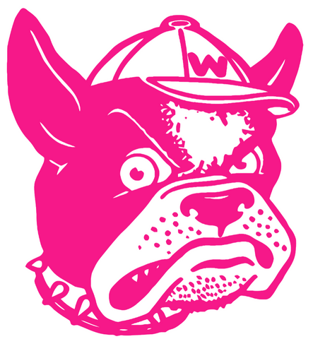 Wofford Terriers Hot Pink Retro Throwback Logo Premium DieCut Vinyl Decal PICK SIZE