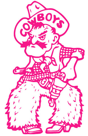 Wyoming Cowboys Hot Pink Retro Throwback Logo Premium DieCut Vinyl Decal PICK SIZE