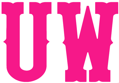Wyoming Cowboys Hot Pink UW Logo Premium DieCut Vinyl Decal PICK SIZE