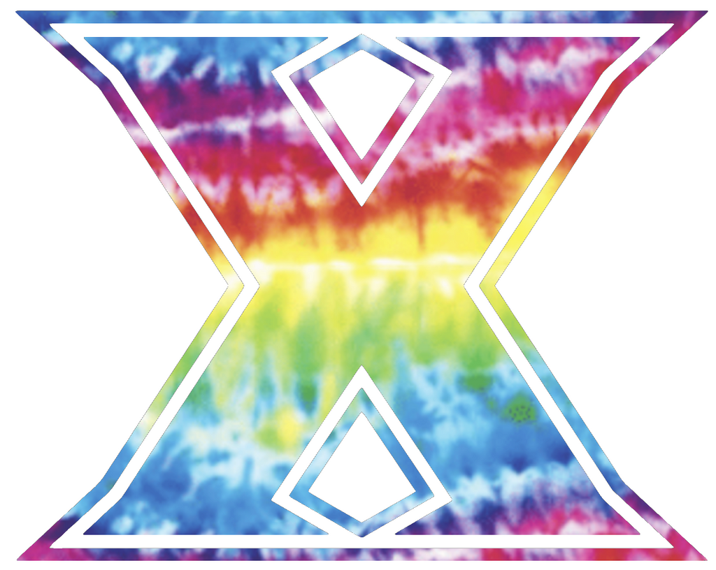 Xavier Musketeers  Team Logo Crucial Catch Cancer Tie Dye Vinyl Decal PICK SIZE