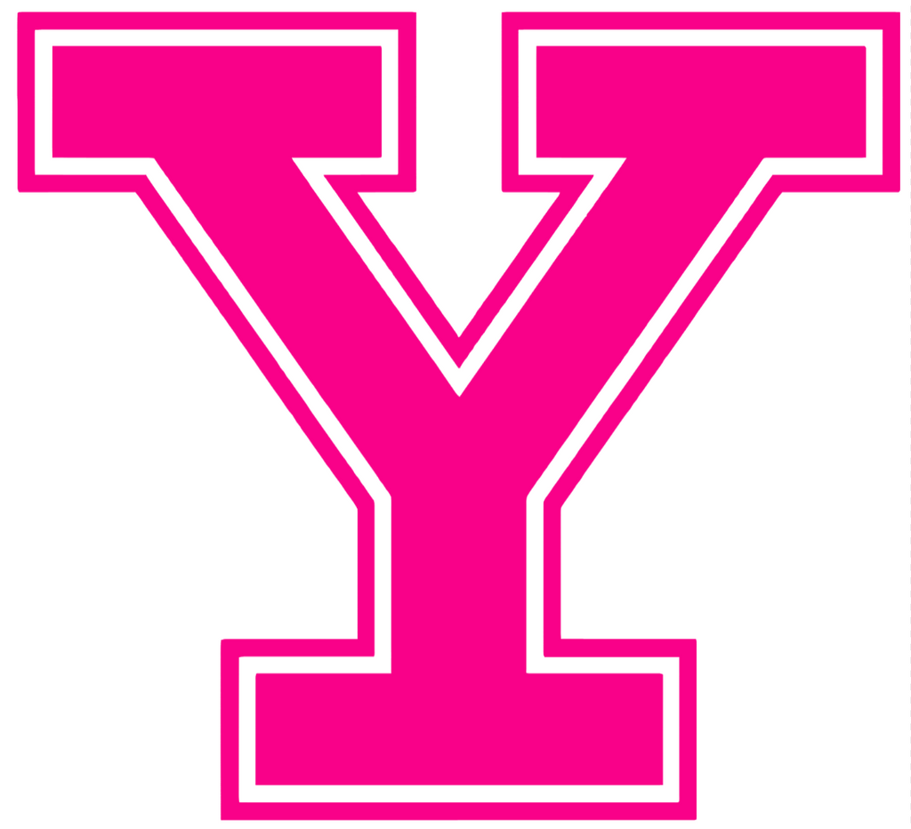 Yale Bulldogs Hot Pink Team Logo Premium DieCut Vinyl Decal PICK SIZE