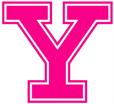 Yale Bulldogs Hot Pink Team Logo Premium DieCut Vinyl Decal PICK SIZE