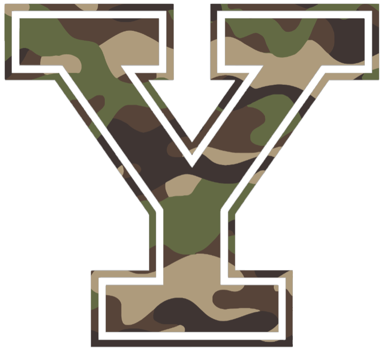 Yale Bulldogs Woodland Camo Camouflage Team Logo Premium DieCut Vinyl Decal PICK SIZE
