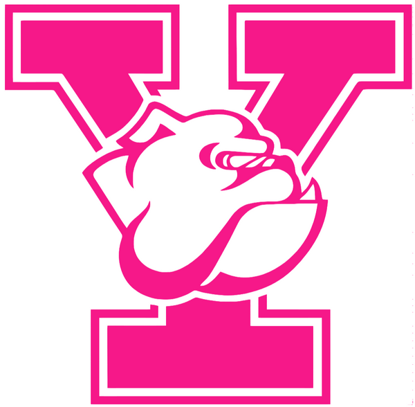 Yale Bulldogs Hot Pink Retro Throwback Logo Premium DieCut Vinyl Decal PICK SIZE