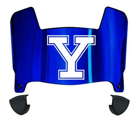 Yale Bulldogs Mini Football Helmet Visor Shield w/ Clips - PICK VISOR & LOGO COLOR