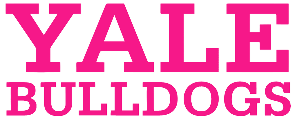 Yale Bulldogs Hot Pink Team Name Logo Premium DieCut Vinyl Decal PICK SIZE