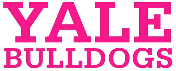 Yale Bulldogs Hot Pink Team Name Logo Premium DieCut Vinyl Decal PICK SIZE