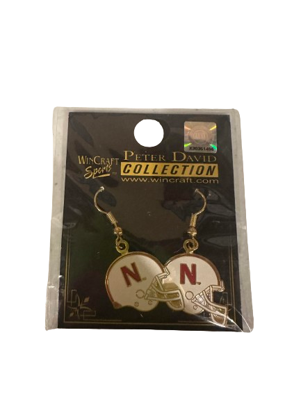 Nebraska Cornhuskers Football Helmet NCAA Womens Dangle Earrings