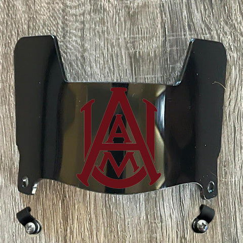 Alabama A&M Bulldogs Mini Football Helmet Visor Shield Black Dark Tint w/ Clips