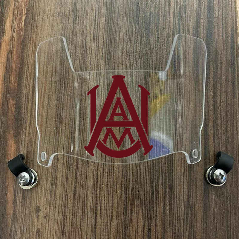 Alabama A&M Bulldogs Mini Football Helmet Visor Shield Clear w/ Clips