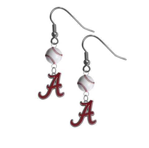 Alabama Crimson Tide NCAA Baseball Dangle Earrings