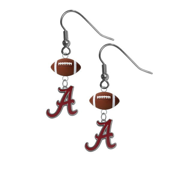 Alabama Crimson Tide NCAA Football Dangle Earrings