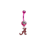 Alabama Crimson Tide Pink College Belly Button Navel Ring - Pick Your Color