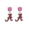 Alabama Crimson Tide PINK Swarovski Crystal Stud Rhinestone Earrings