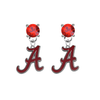 Alabama Crimson Tide RED Swarovski Crystal Stud Rhinestone Earrings