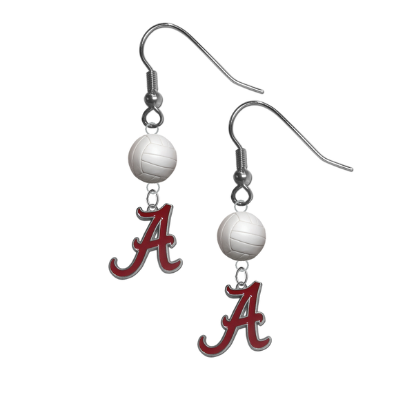 Alabama Crimson Tide NCAA Volleyball Dangle Earrings