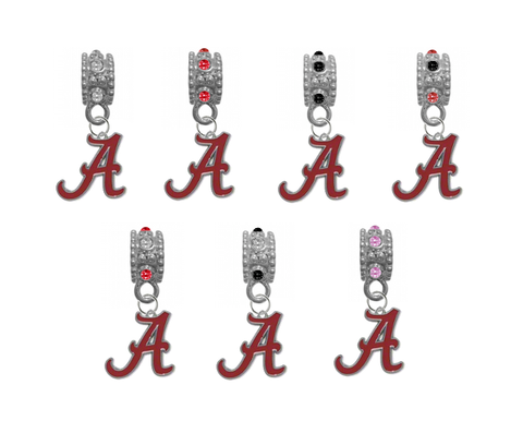 Alabama Crimson Tide NCAA Crystal Rhinestone European Bracelet Charm