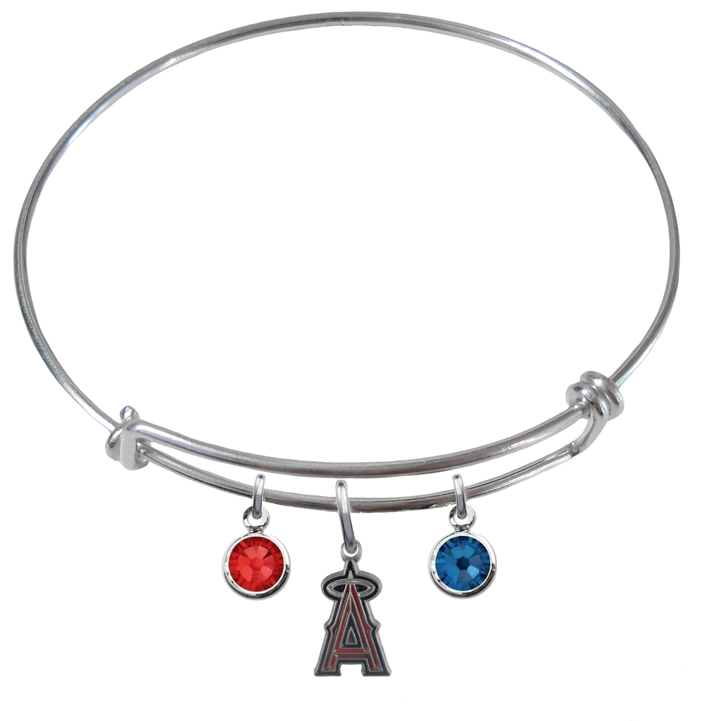 Anaheim Angels MLB Expandable Wire Bangle Charm Bracelet